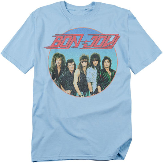 Light Blue - Front - Bon Jovi Unisex Adult Sphere T-Shirt