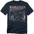 Navy - Front - Bon Jovi Unisex Adult Slippery When Wet T-Shirt