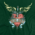 Hunter Green - Side - Bon Jovi Unisex Adult Dagger T-Shirt