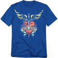 Royal Blue - Front - Bon Jovi Unisex Adult Dagger T-Shirt