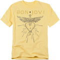 Banana Yellow - Front - Bon Jovi Unisex Adult Greatest Hits T-Shirt