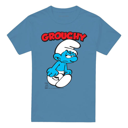 Carolina Blue - Front - The Smurfs Unisex Adult Grouchy T-Shirt