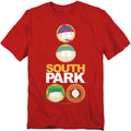 Red - Front - South Park Unisex Adult Solid Circles T-Shirt