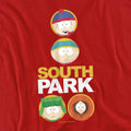 Red - Side - South Park Unisex Adult Solid Circles T-Shirt