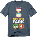 Slate - Front - South Park Unisex Adult Solid Circles T-Shirt