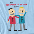 Light Blue - Side - South Park Unisex Adult Terrance And Phillip T-Shirt