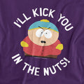 Purple - Side - South Park Unisex Adult I´ll Kick You In The Nuts! T-Shirt
