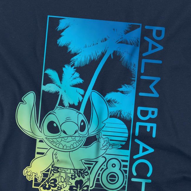 Navy - Back - Lilo & Stitch Boys Palm Beach Gradient T-Shirt