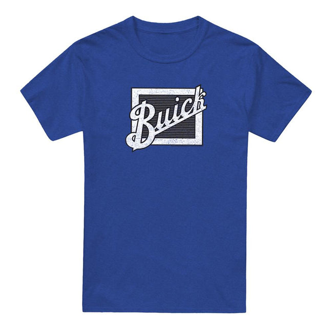 Royal Blue - Front - Buick Unisex Adult Distressed Emblem T-Shirt