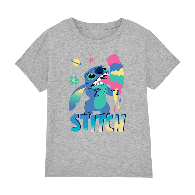 Athletic Heather - Lifestyle - Lilo & Stitch Childrens-Kids Ice Cream Heather T-Shirt