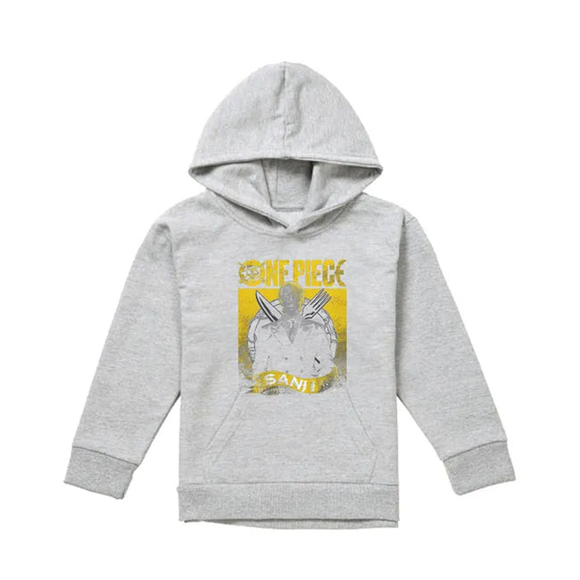 Athletic Heather - Front - One Piece Live Action Childrens-Kids Sanji Portrait Hoodie