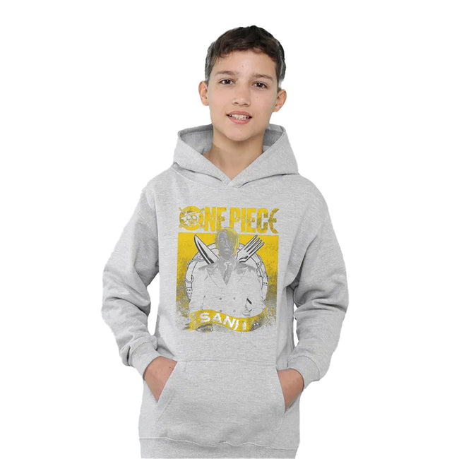 Athletic Heather - Lifestyle - One Piece Live Action Childrens-Kids Sanji Portrait Hoodie