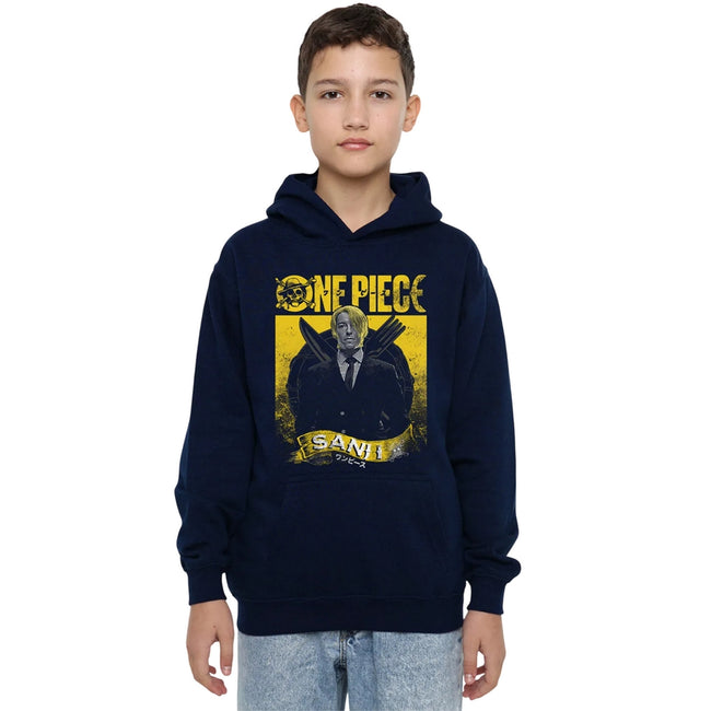 Navy - Lifestyle - One Piece Live Action Childrens-Kids Sanji Portrait Hoodie