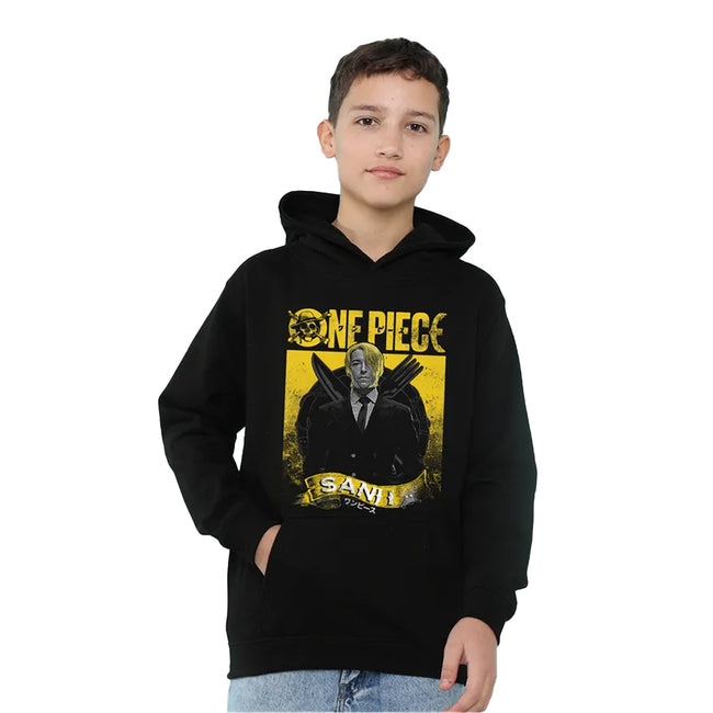 Black - Lifestyle - One Piece Live Action Childrens-Kids Sanji Portrait Hoodie