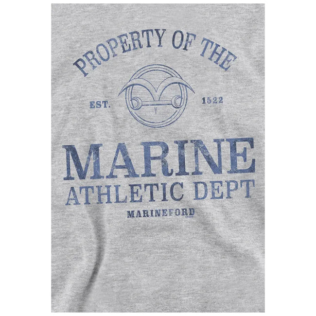 Athletic Heather - Side - One Piece Childrens-Kids Marine Athletic Dept Hoodie