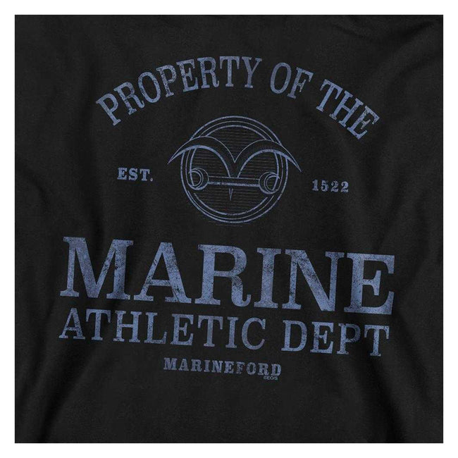 Black - Side - One Piece Childrens-Kids Marine Athletic Dept Hoodie