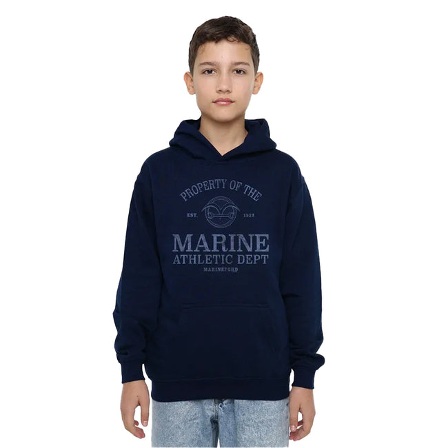 Navy - Lifestyle - One Piece Childrens-Kids Marine Athletic Dept Hoodie