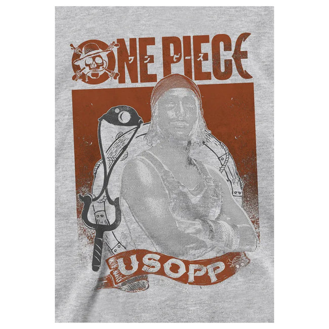 Athletic Heather - Side - One Piece Live Action Childrens-Kids Usopp Portrait Hoodie