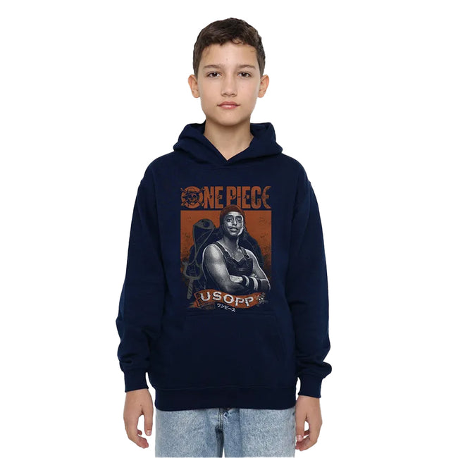 Navy - Lifestyle - One Piece Live Action Childrens-Kids Usopp Portrait Hoodie