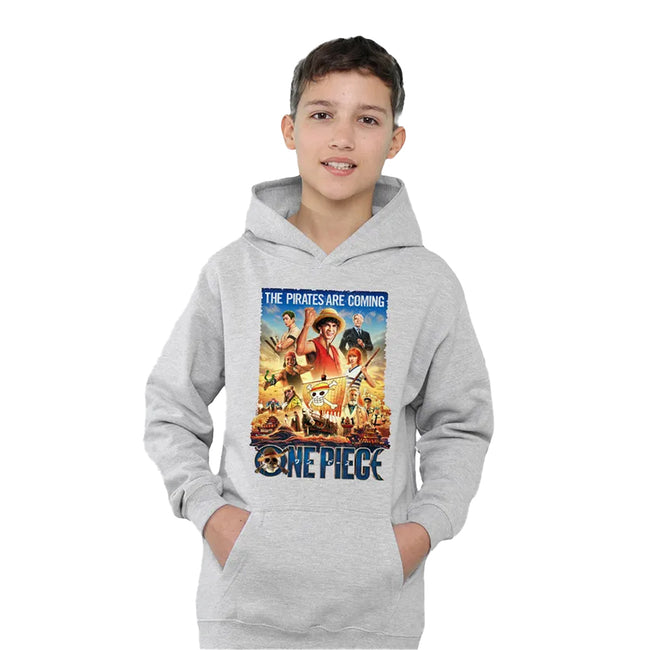 Athletic Heather - Lifestyle - One Piece Live Action Childrens-Kids The Pirates Are Coming Hoodie