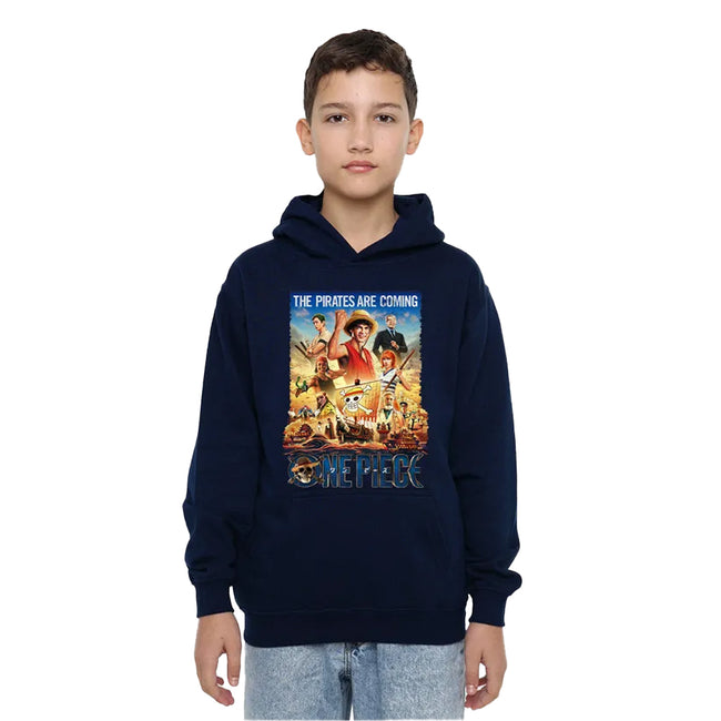 Navy - Lifestyle - One Piece Live Action Childrens-Kids The Pirates Are Coming Hoodie
