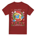 Cardinal - Front - The Smurfs Unisex Adult Smurfette Christmas T-Shirt