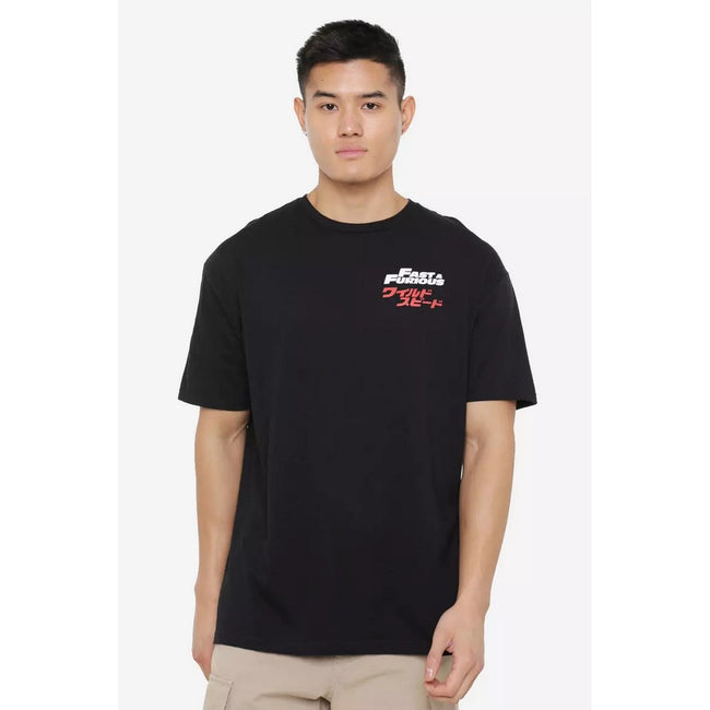 Black - Side - Fast & Furious Mens Street Racers Comic T-Shirt
