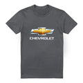 Charcoal - Front - Chevrolet Unisex Adult Chevy Bowtie Stacked T-Shirt