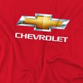 Red - Side - Chevrolet Unisex Adult Chevy Bowtie Stacked T-Shirt