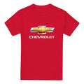 Red - Front - Chevrolet Unisex Adult Chevy Bowtie Stacked T-Shirt