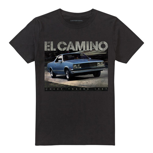 Black - Front - Chevrolet Unisex Adult El Camino Truck 87 T-Shirt