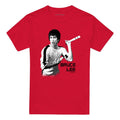 Red - Front - Bruce Lee Unisex Adult Nunchucks T-Shirt
