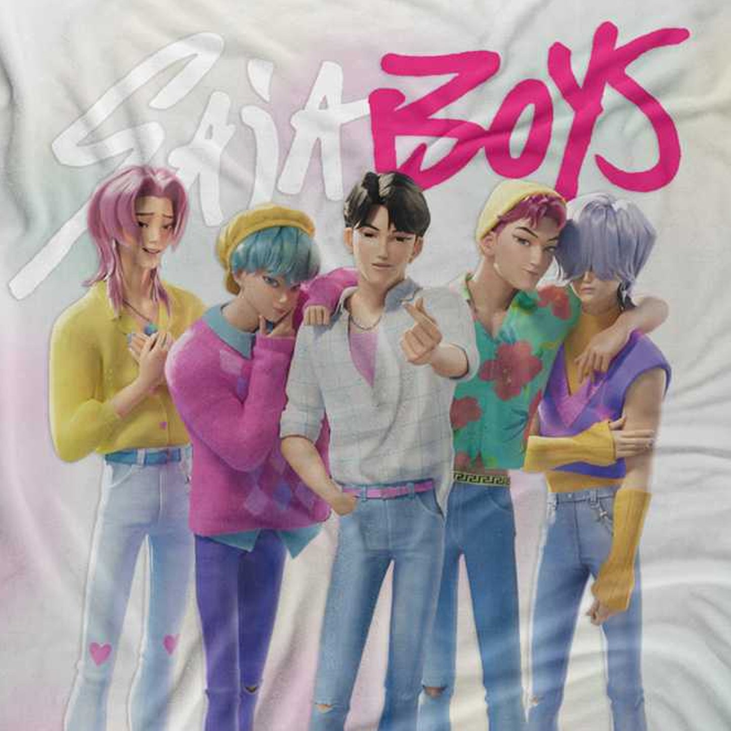 Multicoloured - Back - K-Pop Demon Hunters Fleece Saja Boys Supersoft Throw