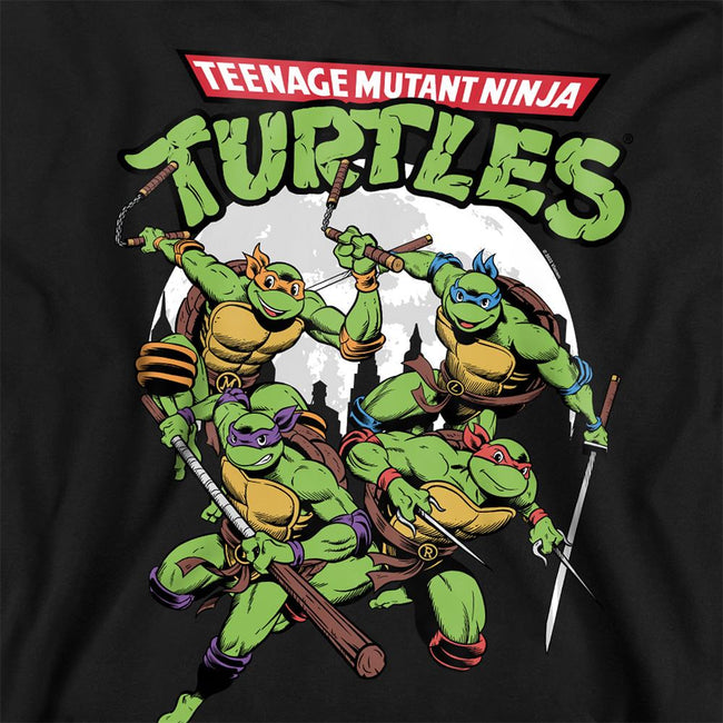 Black - Back - TMNT Childrens-Kids Midnight Group Pullover Hoodie