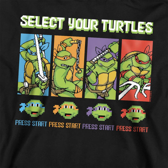 Athletic Heather - Back - TMNT Childrens-Kids Gamer Turtles Pullover Hoodie