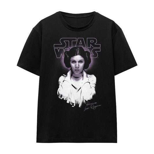 Black - Front - Star Wars Womens-Ladies Princess Leia Portrait T-Shirt