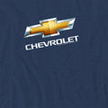 Navy - Side - Chevrolet Unisex Adult Bowtie Stacked T-Shirt