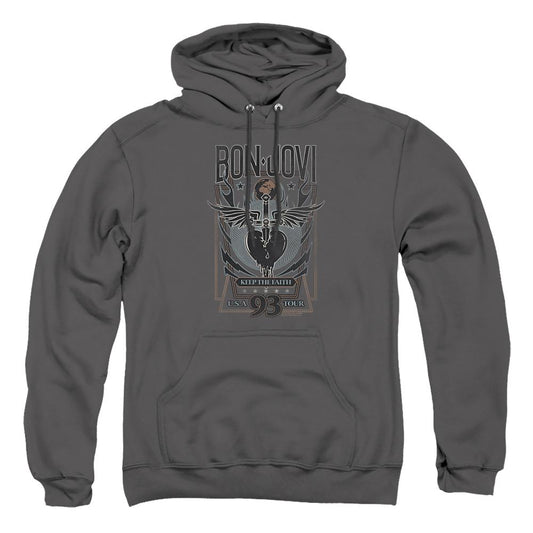 Charcoal - Front - Bon Jovi Unisex Adult Keep The Faith Hoodie