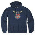 Navy - Front - Bon Jovi Unisex Adult Daggered Hoodie