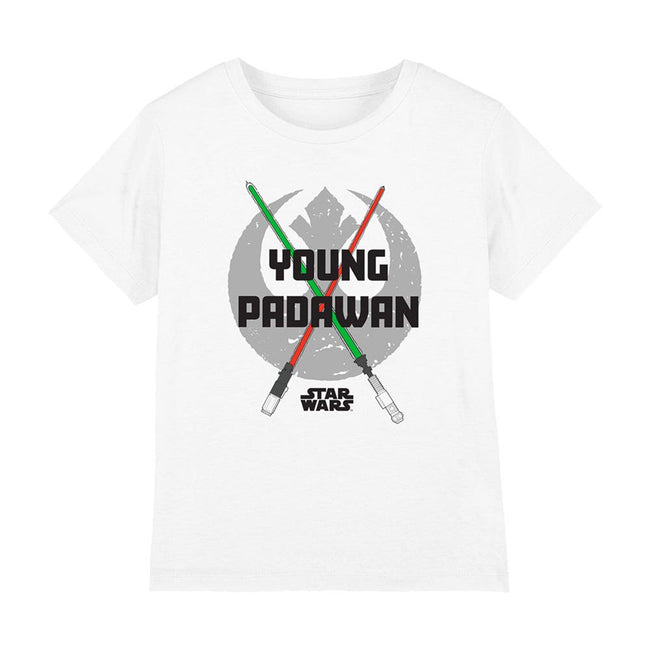 White - Lifestyle - Star Wars Boys Young Padawan Lightsaber T-Shirt