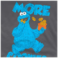 Charcoal - Side - Sesame Street Unisex Adult More Cookies T-Shirt