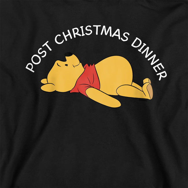 Black - Back - Winnie the Pooh Childrens-Kids Christmas Dinner Hoodie