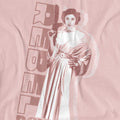 Powder Rose - Side - Star Wars Womens-Ladies Rebel Royalty Princess Leia T-Shirt