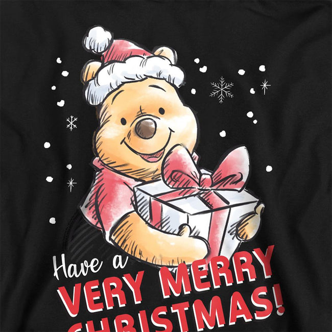 Athletic Heather - Back - Winnie the Pooh Childrens-Kids Have A Very Merry Christmas! Heather Hoodie