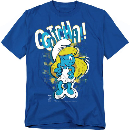 Royal Blue - Front - The Smurfs Unisex Adult Gotcha! Smurfette T-Shirt