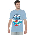 Light Blue - Side - The Smurfs Unisex Adult Group Anniversary T-Shirt
