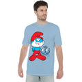 Light Blue - Side - The Smurfs Unisex Adult Papa Smurf Anniversary T-Shirt
