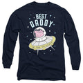 Navy - Front - Peppa Pig Unisex Adult Best Daddy Long-Sleeved T-Shirt
