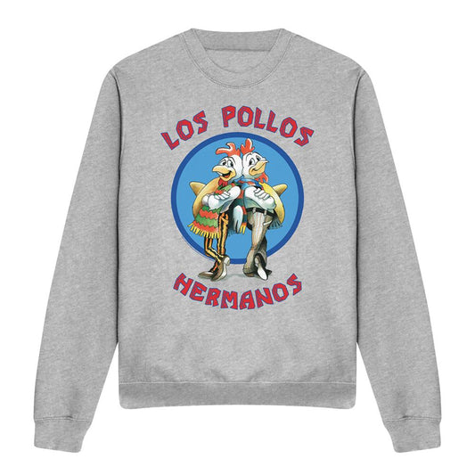 Athletic Heather - Front - Breaking Bad Unisex Adult Los Pollos Hermanos Sweatshirt