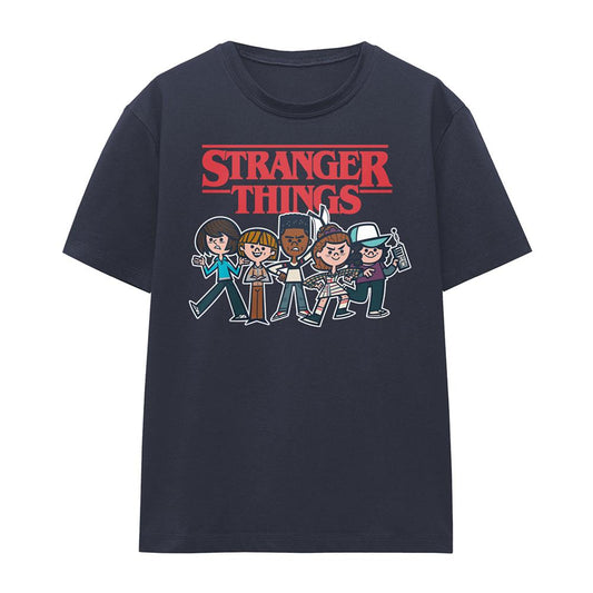 Deep Navy - Front - Stranger Things Womens-Ladies Cartoon T-Shirt
